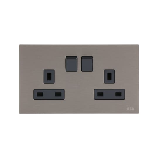 Socket outlet BS Without imprint Stainless steel - Millenium – Image 3 of 3