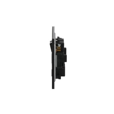 Socket outlet BS Without imprint Silk Black - Millenium