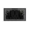 Socket outlet BS Without imprint Silk Black - Millenium