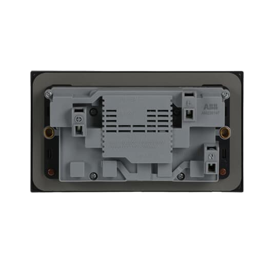 Socket outlet BS with USB Power Socket Outlets - British acc. to BS1363 Stainless steel - Millenium – Görsel 2 / 4