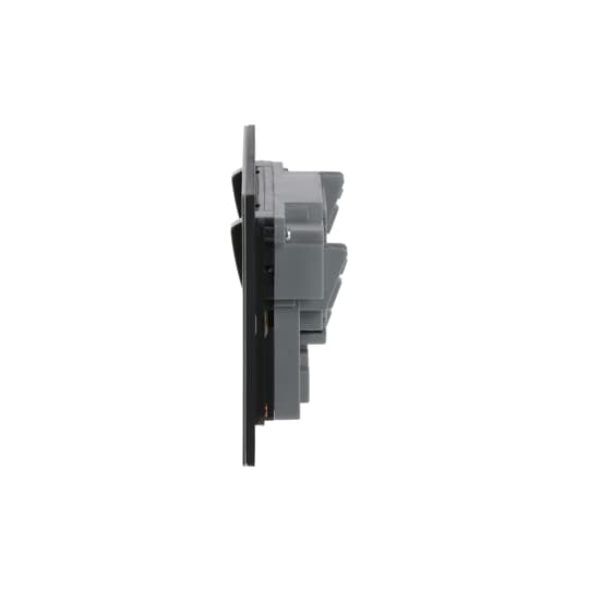 Socket outlet BS with USB Power Socket Outlets - British acc. to BS1363 Stainless steel - Millenium – Görsel 3 / 4