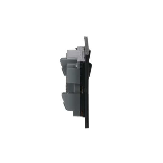 Socket outlet BS with USB Power Socket Outlets - British acc. to BS1363 Silk Black - Millenium – Görsel 4 / 4