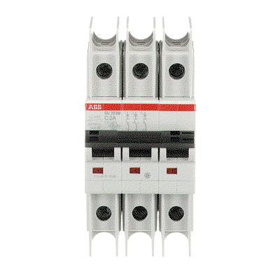 Miniature Circuit Breaker - SU200M - 3P - 2 A - C - (400 V AC) 11.2 kA
