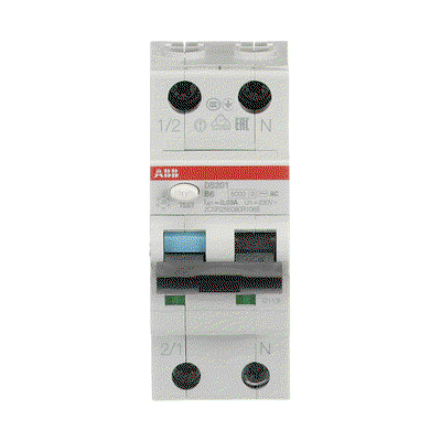 Residual Current Circuit Breaker with Overcurrent Protection DS201 - 1P+N - 30 mA - 6 A - B - Type AC