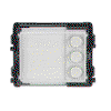 Round pushbutton module, 3, white