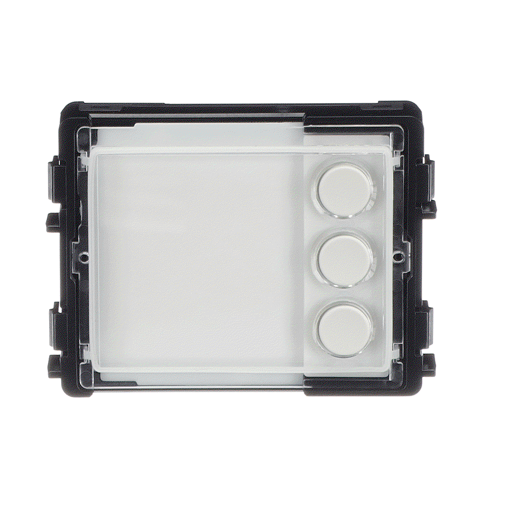 Round pushbutton module, 3, white