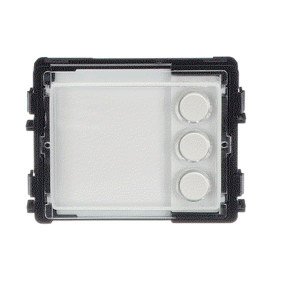 Round pushbutton module, 3, white