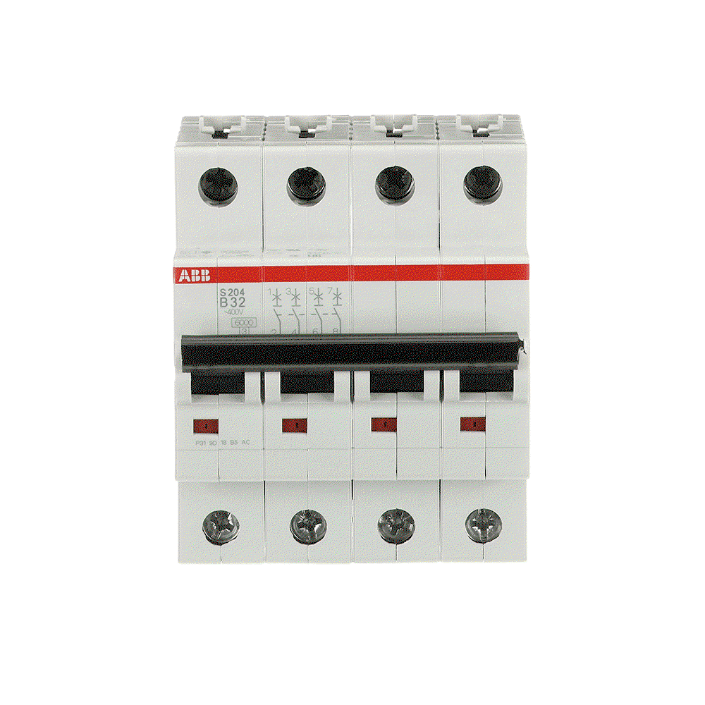 Miniature Circuit Breaker - S200 - 4P - 32 A - B - (AC) 6 kA