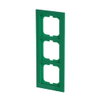 Cover frame 3-gang green - Busch-axcent