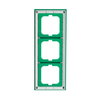 Cover frame 3-gang green - Busch-axcent