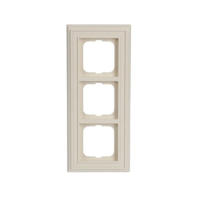 Cover frame 3-gang(s) ivory white - Busch-Dynasty