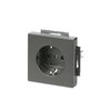 SCHUKO® socket insert grey metallic - Platform 63