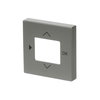 Cover plate with legend Symbols "play, up, down, ok" for Time switch, Room temperature controller, CO2-sensor Central cover plate stainless steel - Pure Stainless Steel