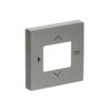 Cover plate with legend Symbols "play, up, down, ok" for Time switch, Room temperature controller, CO2-sensor Central cover plate stainless steel - Pure Stainless Steel