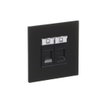 Data outlet 2 gang Silk Black - Millenium
