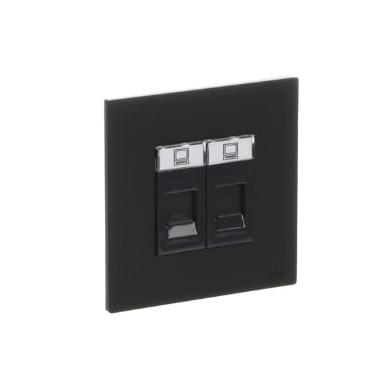 Data outlet 2 gang Silk Black - Millenium – Görsel 2 / 3