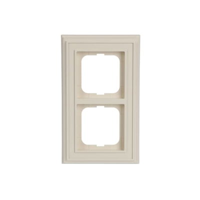 Cover frame 2-gang(s) ivory white - Busch-Dynasty