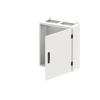 Wall-mounting cabinet, Field width: 2, Rows: 4, 650 mm x 550 mm x 225 mm, Grounded (Class I), IP55