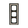 Cover frame 3-gang antique brass ivory white - Busch-Dynasty
