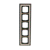 Cover frame 5-gang antique brass ivory white - Busch-Dynasty