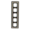 Cover frame 5-gang antique brass decor ivory white - Busch-Dynasty