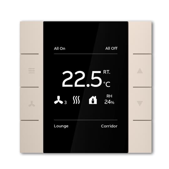 YUBR/U4.0.1-411 Room Temperature Controller with 2/4-fold Control Element, Champagne Gold, FM