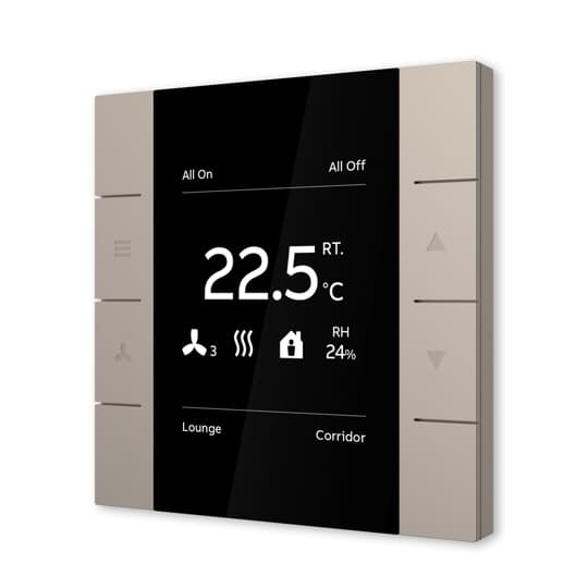 YUBR/U4.0.1-411 Room Temperature Controller with 2/4-fold Control Element, Champagne Gold, FM – Görsel 3 / 3