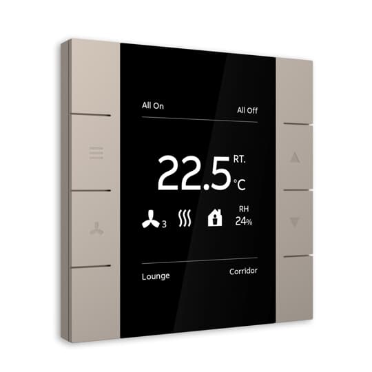 YUBR/U4.0.1-411 Room Temperature Controller with 2/4-fold Control Element, Champagne Gold, FM – Görsel 2 / 3