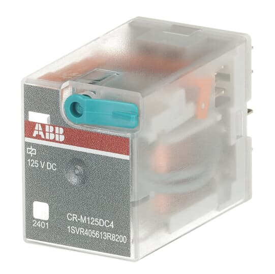 CR-M125DC4 Pluggable interface relay 4c/o, A1-A2=125VDC, 250V/6A