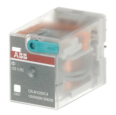 CR-M125DC4 Pluggable interface relay 4c/o, A1-A2=125VDC, 250V/6A