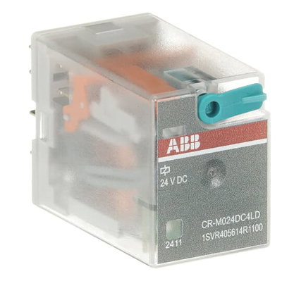 CR-M024DC4LD Pluggable interface relay 4c/o, A1-A2=24VDC, 250V/6A, diode, LED