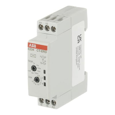 CT-ERD.12 Time relay, ON-delay 1c/o, 24-240VAC 24-48VDC
