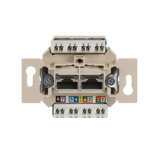 Flush Mounted Inserts Cat 6 RJ45 8(8) 1gang white
