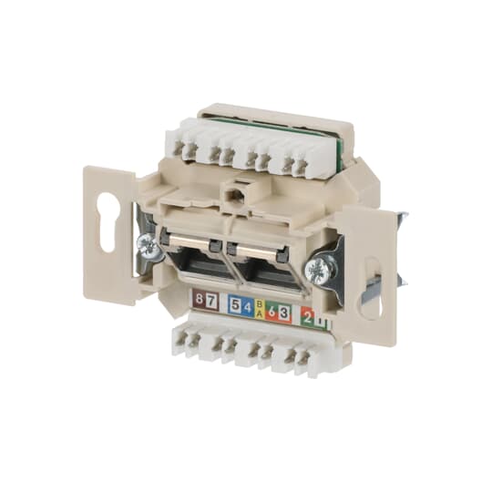 Flush Mounted Inserts Cat 6 RJ45 8(8) 1gang white – Görsel 4 / 4