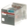 CR-U024DC3LD Pluggable interface relay 3c/o, A1-A2=24 VDC, 250V/10A, LED, diode
