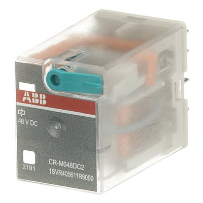 CR-M048DC2 Pluggable interface relay 2c/o, A1-A2=48VDC, 250V/12A
