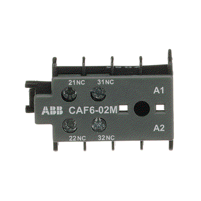 CAF6-02M Auxiliary Contact 0NO/2NC screw terminal, front mounted