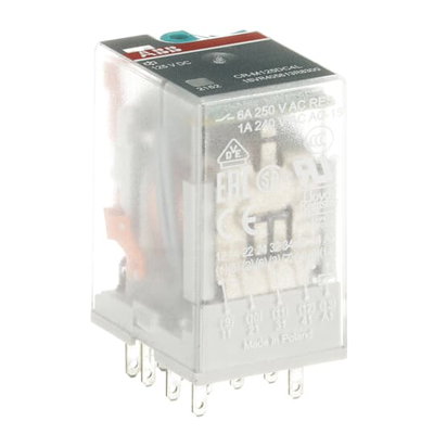 CR-M125DC4L Pluggable interface relay 4c/o, A1-A2=125VDC, 250V/6A, LED