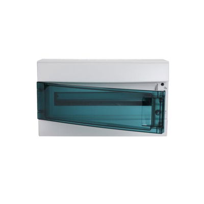 Consumer unit  MISTRAL65, Surface mounted, 18 modules, 1 row(s), IP65,  Door: Single, Plastic, Transparent, Dimensions: 250 mm x 430 mm x 155 mm