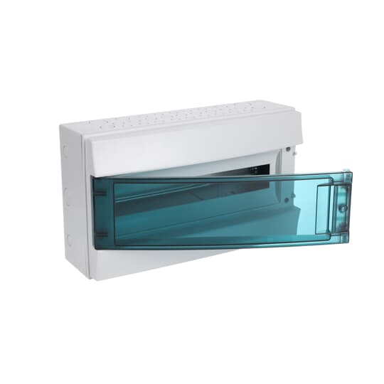Consumer unit  MISTRAL65, Surface mounted, 18 modules, 1 row(s), IP65,  Door: Single, Plastic, Transparent, Dimensions: 250 mm x 430 mm x 155 mm – Image 2 of 3
