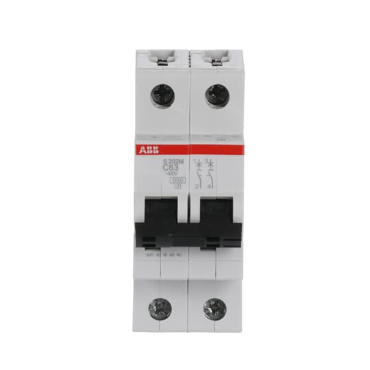 Miniature Circuit Breaker - S200M - 2P - 63 A - C - (AC) 10 kA