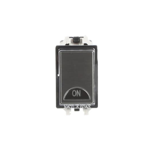 Switch 1-way Double Pole 1 gang(s), 2-pole switch with LED not exchangeable Stainless steel - Millenium