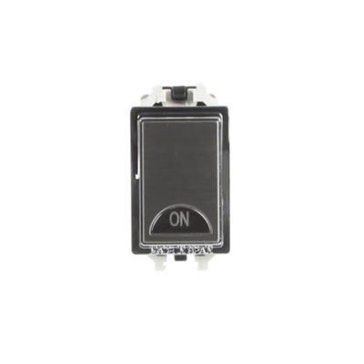 Switch 1-way Double Pole 1 gang(s), 2-pole switch with LED not exchangeable Stainless steel - Millenium