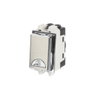 Switch 1-way Double Pole 1 gang(s), 2-pole switch with LED not exchangeable Stainless steel - Millenium