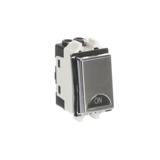 Switch 1-way Double Pole 1 gang(s), 2-pole switch with LED not exchangeable Stainless steel - Millenium – Görsel 2 / 3