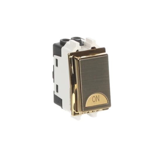 Switch 1-way Double Pole 1 gang(s), 2-pole switch with LED not exchangeable Antique Gold - Millenium – Görsel 2 / 3