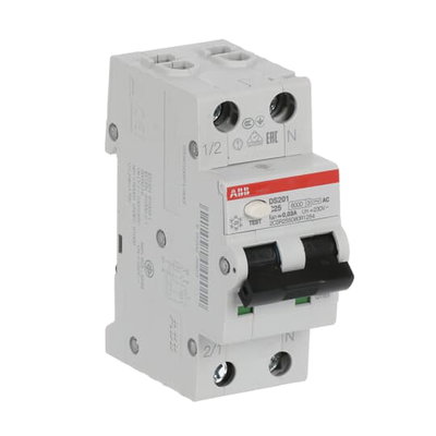Residual Current Circuit Breaker with Overcurrent Protection DS201 - 1P+N - 30 mA - 25 A - C - Type AC