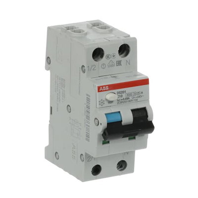 Residual Current Circuit Breaker with Overcurrent Protection DS201 - 1P+N - 30 mA - 10 A - C - Type A