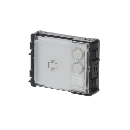 Round pushbutton module, 2, white, RFID