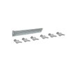 Cavity wall set for outdoor station and 4.3" video handsfree, aluminium